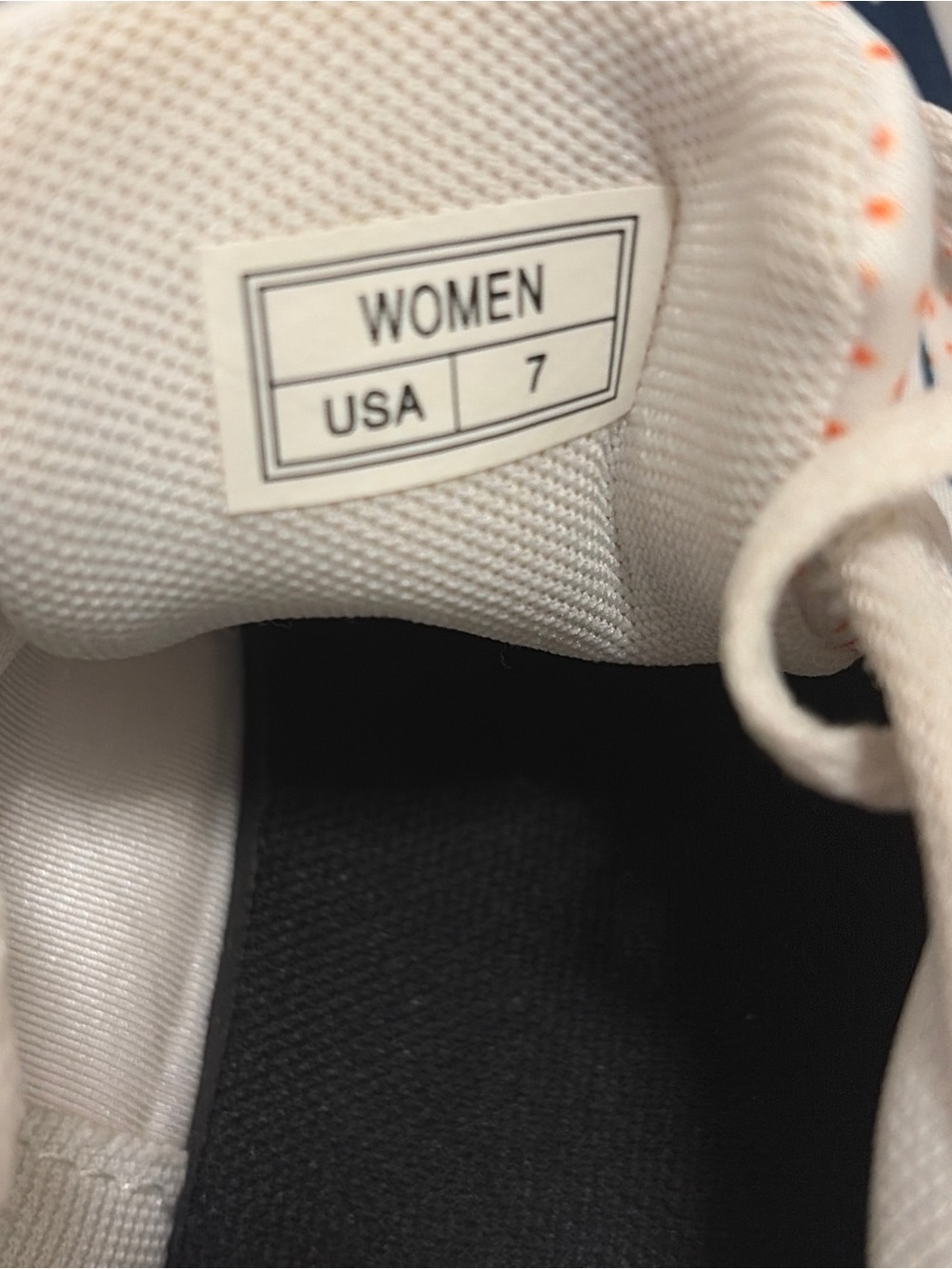 Denver Broncos White Navy Orange Team Sneakers Women’s Size 7 - Picture 7 of 7